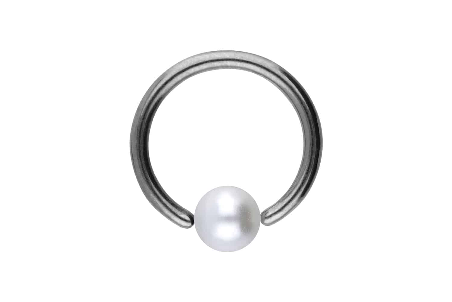 Chirurgenstahl Klemmkugelring Piercing SYNTHETISCHE PERLE